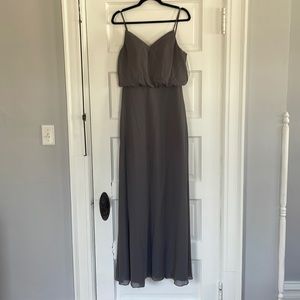 Azazie grey bridesmaid a8 size